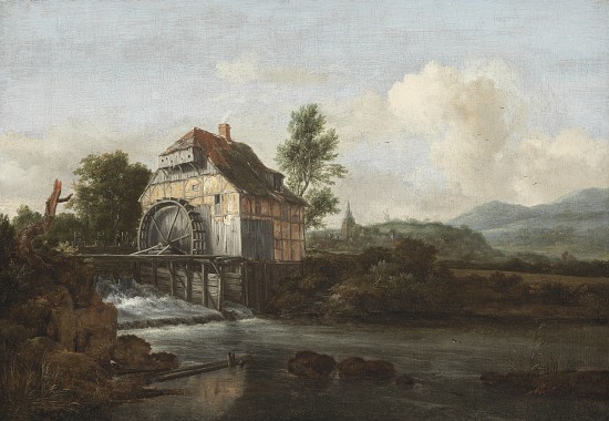 Landscape with a Watermill von Jacob Isaaksz. or Isaacksz. van Ruisdael