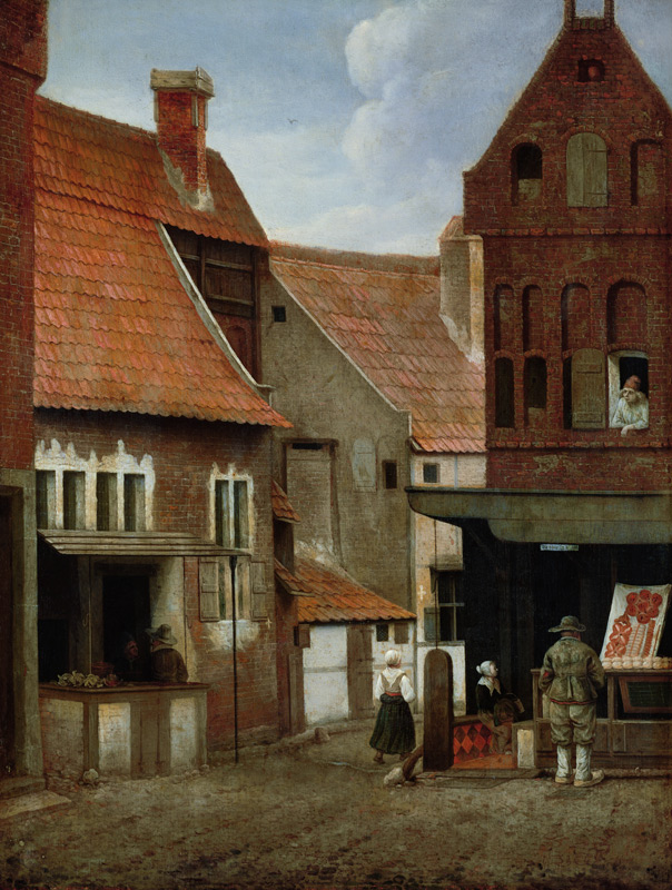 Street Scene von Jacobus Vrel or Frel