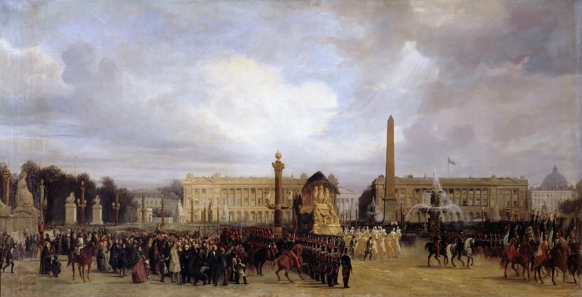 Der Leichenzug Napoléons auf dem Place de la Concorde am 15.Dezember 1840 von Jacques Guiaud