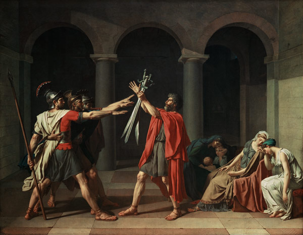 Schwur der Horatier von Jacques Louis David