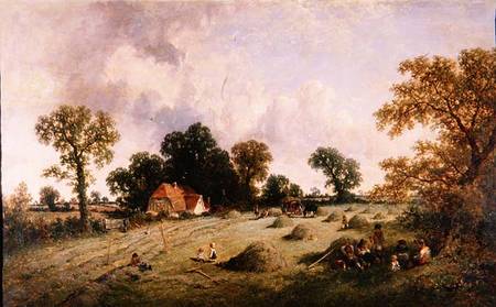 Haymaking in Hampshire von James Edwin Meadows