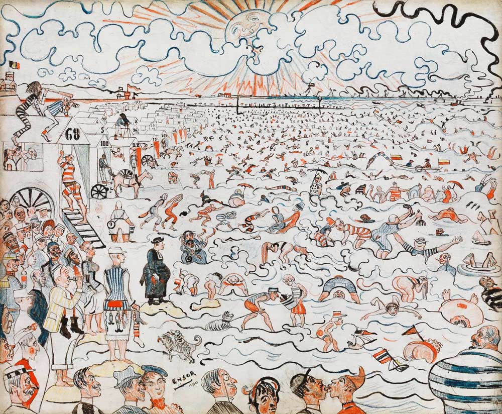 Das Baden in Ostende von James Ensor