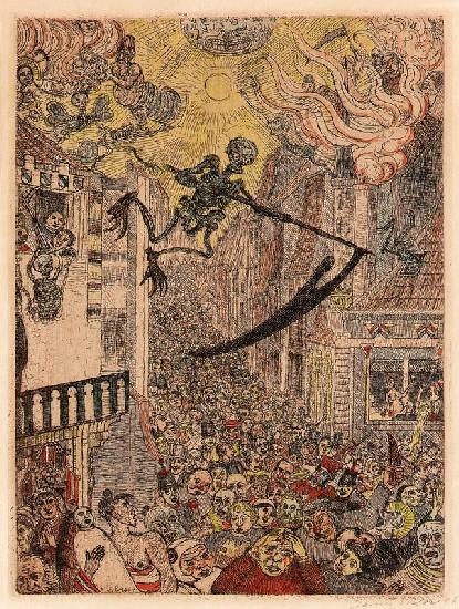 Tod, der die Herde der Menschen verfolgt, 1896 1896