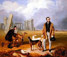 Charles Randell with Greyhounds 1849