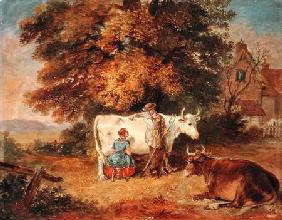 Rural Scene with Cows 1887