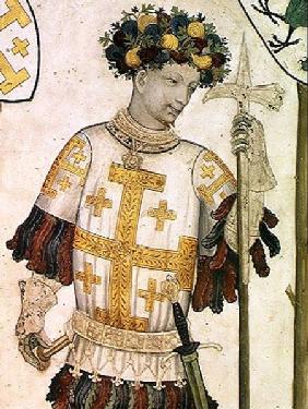 The Nine Worthies detail of Godfrey de Bouillon (c.1060-1100) 1418-30  c.1060-11