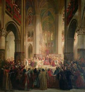 Estates General of Paris Meeting in Notre-Dame after the Death of Charles IV (1295-1328), 1st Februa 1841