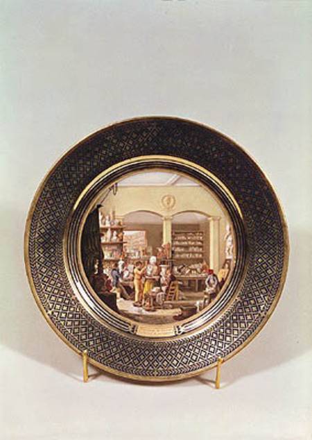 Plate depicting the Sevres workshop during the directorship of Alexandre Brogniart (1770-1847) von Jean-Charles Develly