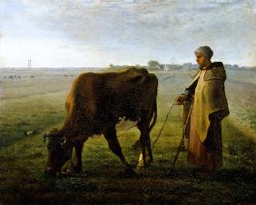 Woman Grazing her Cow 1858