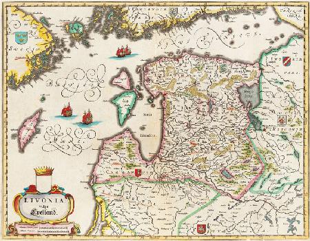 Karte von Livland, Vulgo Lyefland, Atlas Maior 1664