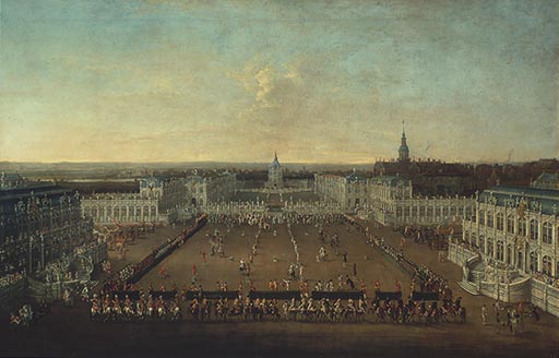 Dresden,Zwinger mit Karneval von Johann Alexander Thiele