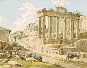 Das Forum Romanum beim Saturntempel 1818/1819