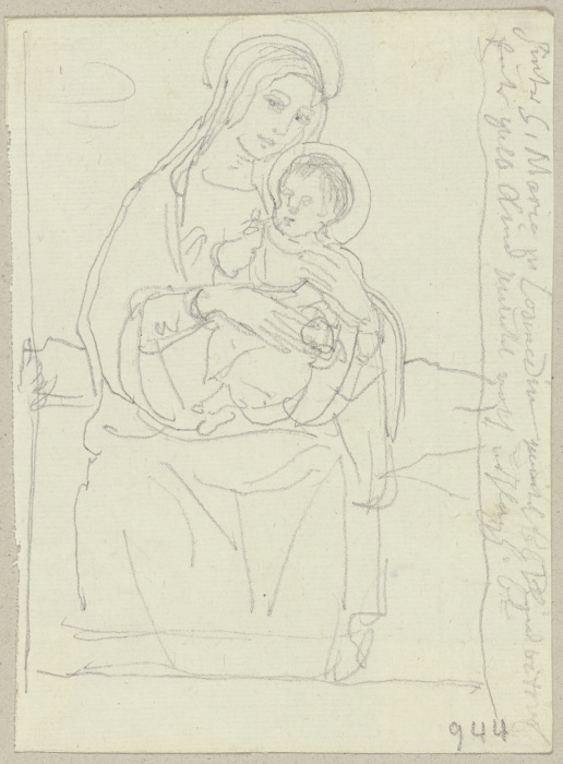 Maria mit Kind, Fresko hinter Santa Maria in Cosmedin von Johann Anton Ramboux