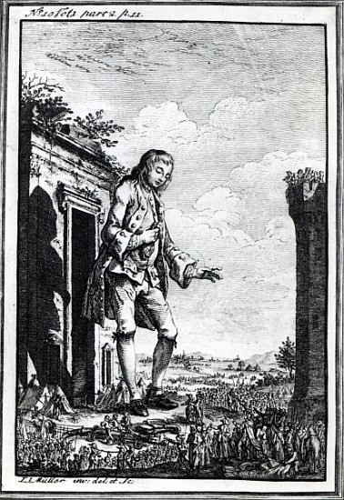 Gulliver amongst the Lilliputians, illustration from ''Gulliver''s Travels'' by Jonathan Swift; von Johann Sebastien Muller