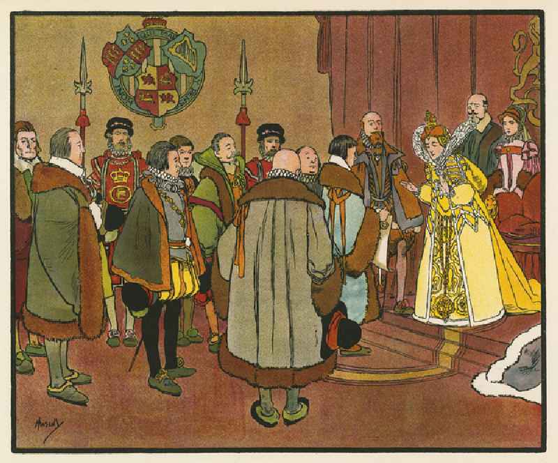 Elisabeth I. lehnt die Krone der Niederlande ab von John Hassall