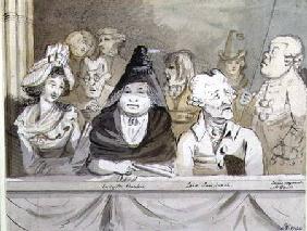 Caricature of the audience at the Commemoration of Handel in Westminster Abbey in 1784 1790