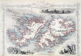 Falkland Islands and Patagonia, from a Series of World Maps published by John Tallis & Co., New York 17th