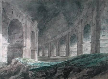 Interior of the Lower Ambulatory of the Colosseum, Rome von John Robert Cozens