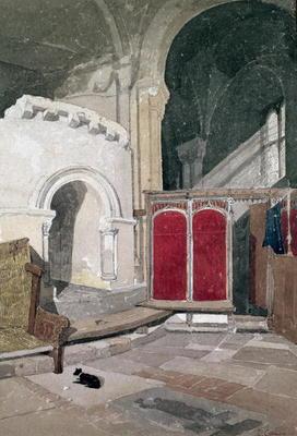 Interior of Norwich Cathedral (w/c on paper) 1610