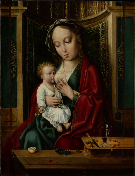 Madonna mit Kind in einer Nische von Joos van Cleve