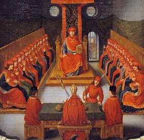 Die erste Sitzung des Ordens vom Goldenen Vlies, geleitet von Philipp dem Guten, Herzog von Burgund, 1836