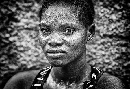 Frau aus Benin.