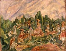 Young Women in a Landscape c.1920