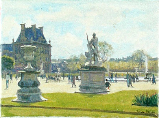 Afternoon in the Tuileries, Paris (oil on canvas)  von Julian  Barrow