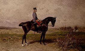 Kaiser Franz Josef I. von Österreich zu Pferde von Julius von Blaas