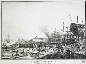 Die Werft der Admiralität in Sankt Petersburg