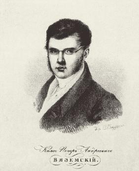 Porträt von Dichter Fürst Pjotr A. Wjasemski (1792-1878)