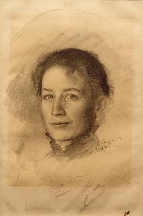 Bildnis der Schwester des Künstlers, Marie Stauffer 1885