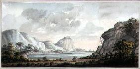 Landscape with two Figures Overlooking a Bay c.1825  on