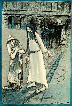 Das Missverstandene - Jesus Christus und Marianne werden in der kalten Nacht draußen gelassen. 1905