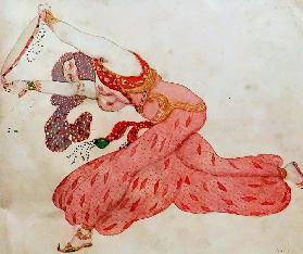 Almee. Kostümentwurf zum Ballett Scheherazade von N. Rimski-Korsakow 1910