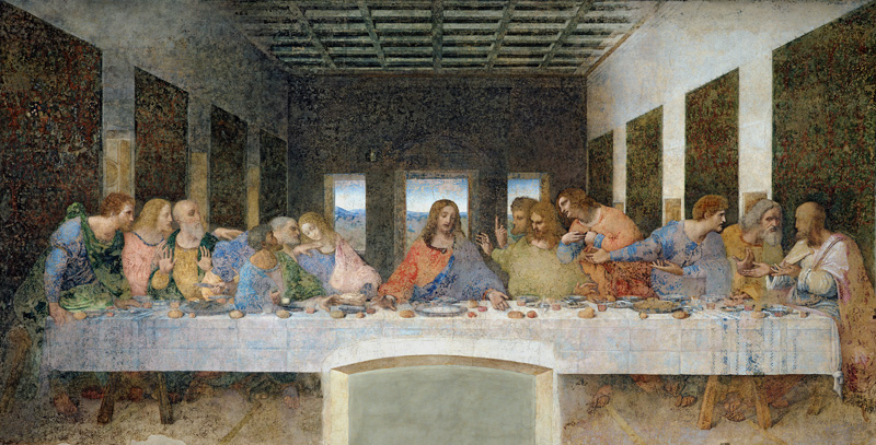 Das Abendmahl (Restaurierte Version) von Leonardo da Vinci