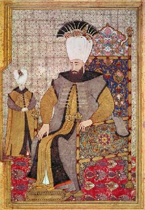 Sultan Ahmet III (1673-1736) and the heir to the throne 1732