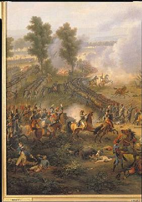 The Battle of Marengo, detail of Napoleon Bonaparte (1769-1821) and his Major 1801
