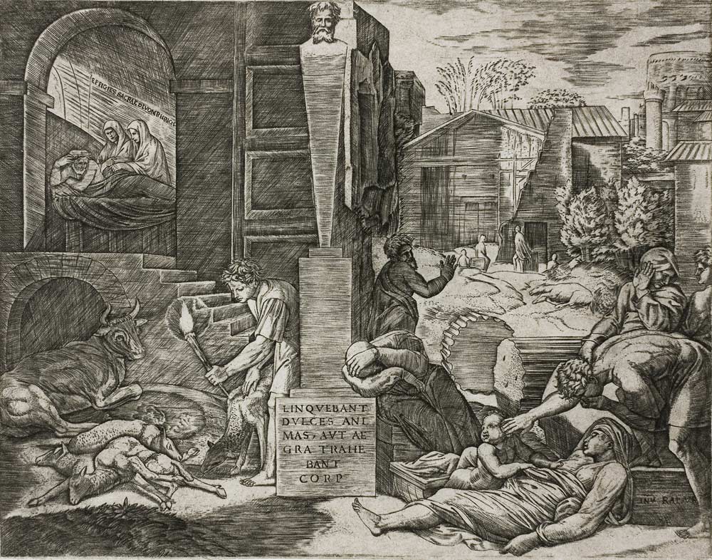 The Morbetto, or The Plague of Phrygia von Marcantonio Raimondi