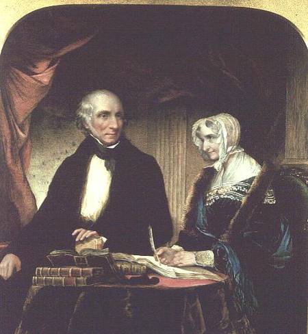 Portrait of William and Mary Wordsworth von Margaret Gillies