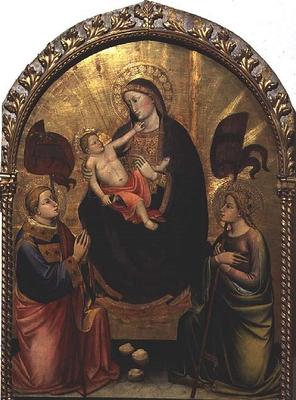 Madonna and Child with St. Stephen and St. Ursula (tempera on panel) von Mariotto  di Nardo