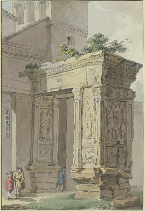 Der Arco degli Argentarii bei San Giorgio in Velabro in Rom von Marquard Wocher