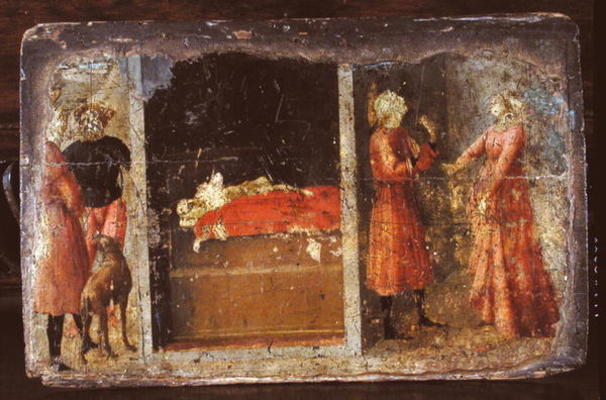 Life of St. Julian, predella fragment (tempera on panel) von Masaccio