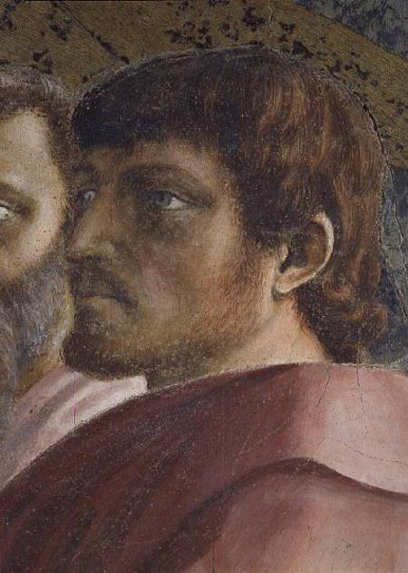 Tribute Money (Head of an Apostle - detail of 31642) c.1427 (fresco) von Masaccio