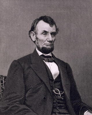 Abraham Lincoln, engraved from a photograph by William G. Jackman (engraving) von Mathew Brady