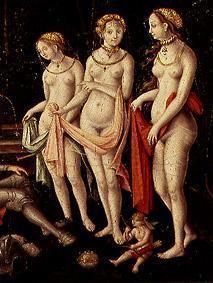 Die drei Grazien (Detail aus dem Gemälde Die Zerstörung Trojas) 1540