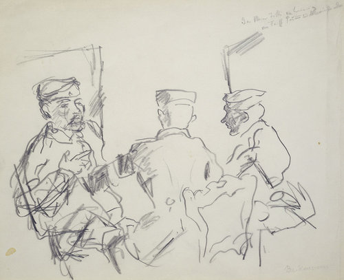 Drei Soldaten. 1913 von Max Beckmann