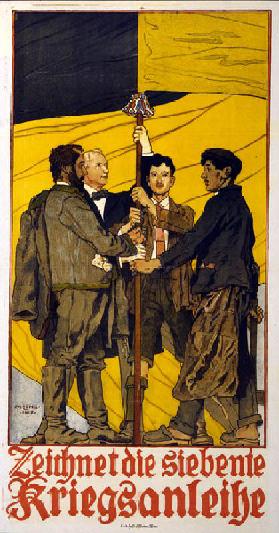 Österreichische Spendenaktion "Zeichnet die siebente Kriegsanleihe". 1917