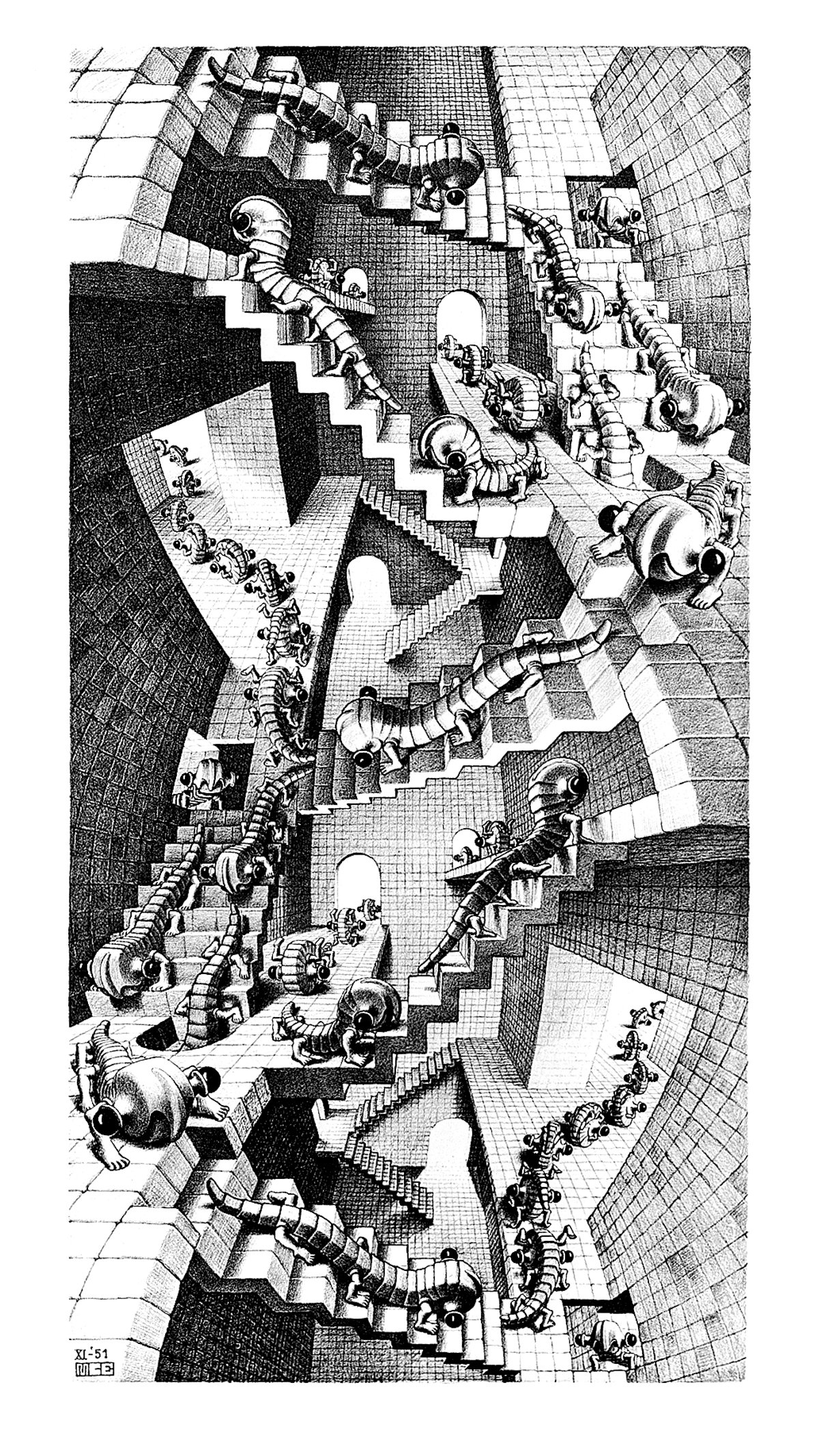 Bild:  M.c. Escher - Treppenhaus  - (ESE-28)