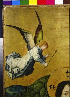 Segnender Engel Detail aus der Tafel Auferstehung Christi.